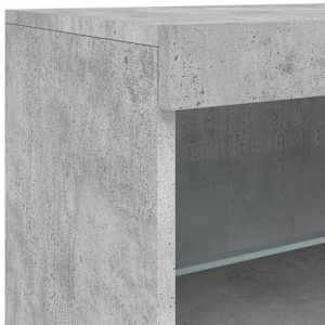Příborník s LED osvětlením betonově šedý 162 x 37 x 67 cm - obrázek 12