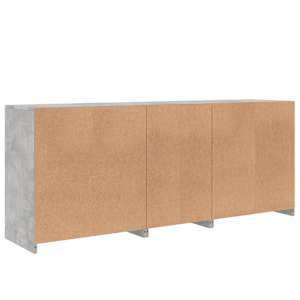 Příborník s LED osvětlením betonově šedý 162 x 37 x 67 cm - obrázek 8