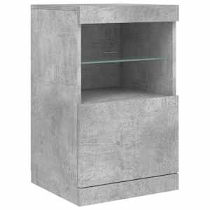 Příborník s LED osvětlením betonově šedý 162 x 37 x 67 cm - obrázek 11