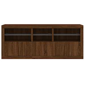 Příborník s LED osvětlením hnědý dub 162 x 37 x 67 cm - obrázek 6