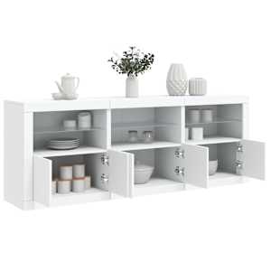 Příborník s LED osvětlením bílý 181,5 x 37 x 67 cm - obrázek 4