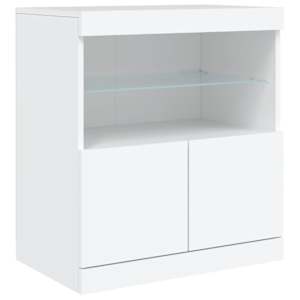 Příborník s LED osvětlením bílý 181,5 x 37 x 67 cm - obrázek 11
