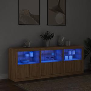 Příborník s LED osvětlením dub sonoma 181,5 x 37 x 67 cm - obrázek 3
