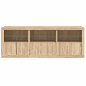 Příborník s LED osvětlením dub sonoma 181,5 x 37 x 67 cm - obrázek 6