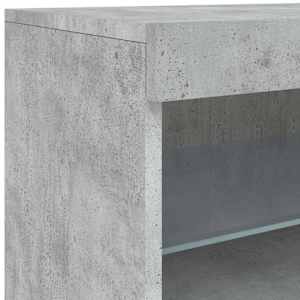 Příborník s LED osvětlením betonově šedý 181,5 x 37 x 67 cm - obrázek 12