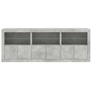 Příborník s LED osvětlením betonově šedý 181,5 x 37 x 67 cm - obrázek 6
