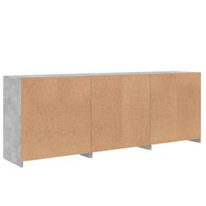 Příborník s LED osvětlením betonově šedý 181,5 x 37 x 67 cm - obrázek 8