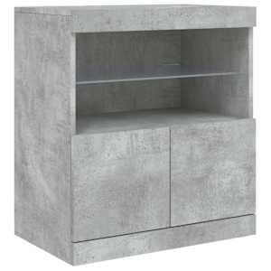 Příborník s LED osvětlením betonově šedý 181,5 x 37 x 67 cm - obrázek 11