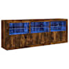 vidaXL puhvetkapp LED-tuledega, suitsutatud tamm, 181,5 x 37 x 67 cm