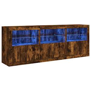 Příborník s LED osvětlením kouřový dub 181,5 x 37 x 67 cm - obrázek 2
