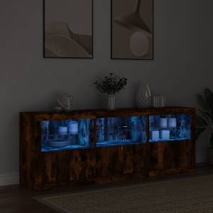 Příborník s LED osvětlením kouřový dub 181,5 x 37 x 67 cm - obrázek 3