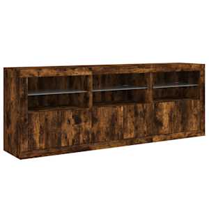 Příborník s LED osvětlením kouřový dub 181,5 x 37 x 67 cm - obrázek 5