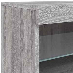 Příborník s LED osvětlením šedý sonoma 181,5 x 37 x 67 cm - obrázek 12