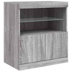 Příborník s LED osvětlením šedý sonoma 181,5 x 37 x 67 cm - obrázek 11