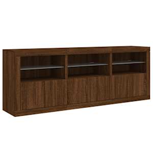 Příborník s LED osvětlením hnědý dub 181,5 x 37 x 67 cm - obrázek 5