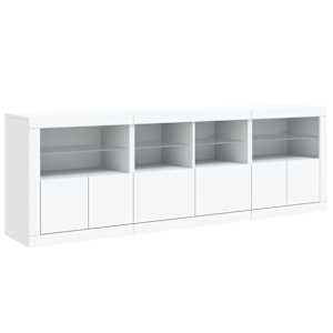 Příborník s LED osvětlením bílý 202 x 37 x 67 cm - obrázek 5
