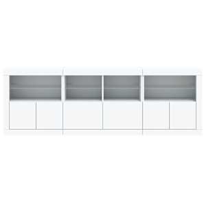 Příborník s LED osvětlením bílý 202 x 37 x 67 cm - obrázek 6