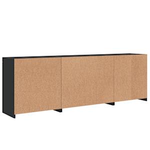 Příborník s LED osvětlením černý 202 x 37 x 67 cm - obrázek 8