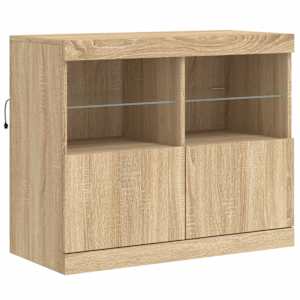 Příborník s LED osvětlením dub sonoma 202 x 37 x 67 cm - obrázek 12