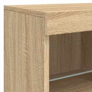 Příborník s LED osvětlením dub sonoma 202 x 37 x 67 cm - obrázek 13