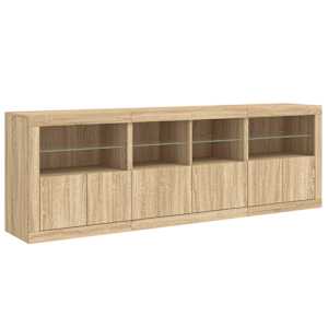 Příborník s LED osvětlením dub sonoma 202 x 37 x 67 cm - obrázek 6