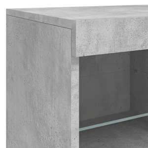 Příborník s LED osvětlením betonově šedý 202 x 37 x 67 cm - obrázek 13