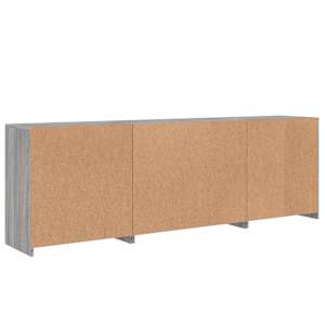 Příborník s LED osvětlením šedý sonoma 202 x 37 x 67 cm - obrázek 9