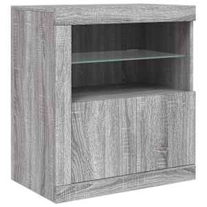 Příborník s LED osvětlením šedý sonoma 202 x 37 x 67 cm - obrázek 10
