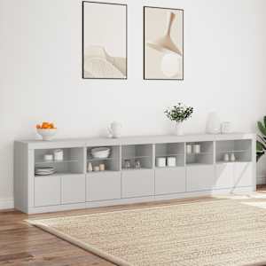 Příborník s LED osvětlením bílý 283 x 37 x 67 cm - obrázek 3