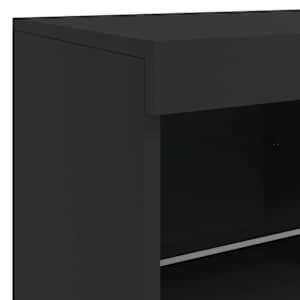 Příborník s LED osvětlením černý 283 x 37 x 67 cm - obrázek 13