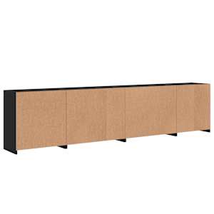 Příborník s LED osvětlením černý 283 x 37 x 67 cm - obrázek 9