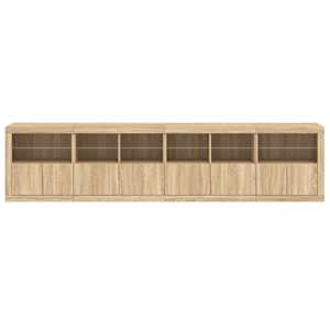Příborník s LED osvětlením dub sonoma 283 x 37 x 67 cm - obrázek 7