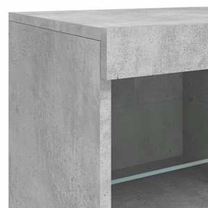 Příborník s LED osvětlením betonově šedý 283 x 37 x 67 cm - obrázek 13