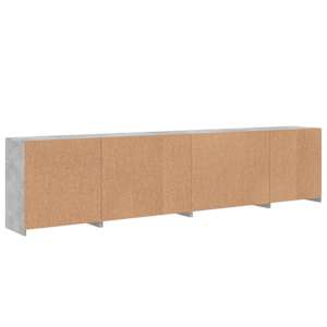 Příborník s LED osvětlením betonově šedý 283 x 37 x 67 cm - obrázek 9