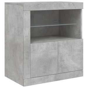 Příborník s LED osvětlením betonově šedý 283 x 37 x 67 cm - obrázek 10