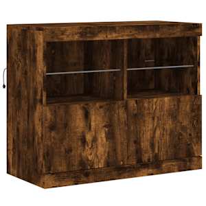 Příborník s LED osvětlením kouřový dub 283 x 37 x 67 cm - obrázek 12