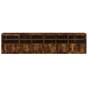 Příborník s LED osvětlením kouřový dub 283 x 37 x 67 cm - obrázek 7