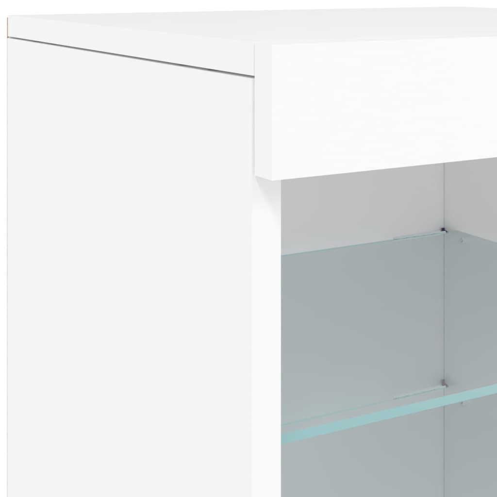 Příborník s LED osvětlením bílý 283 x 37 x 67 cm - obrázek 15