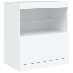 Příborník s LED osvětlením bílý 283 x 37 x 67 cm - obrázek 12
