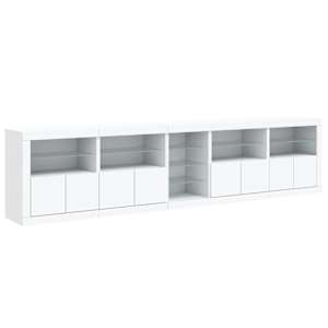 Příborník s LED osvětlením bílý 283 x 37 x 67 cm - obrázek 6