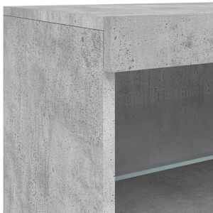 Příborník s LED osvětlením betonově šedý 283 x 37 x 67 cm - obrázek 13