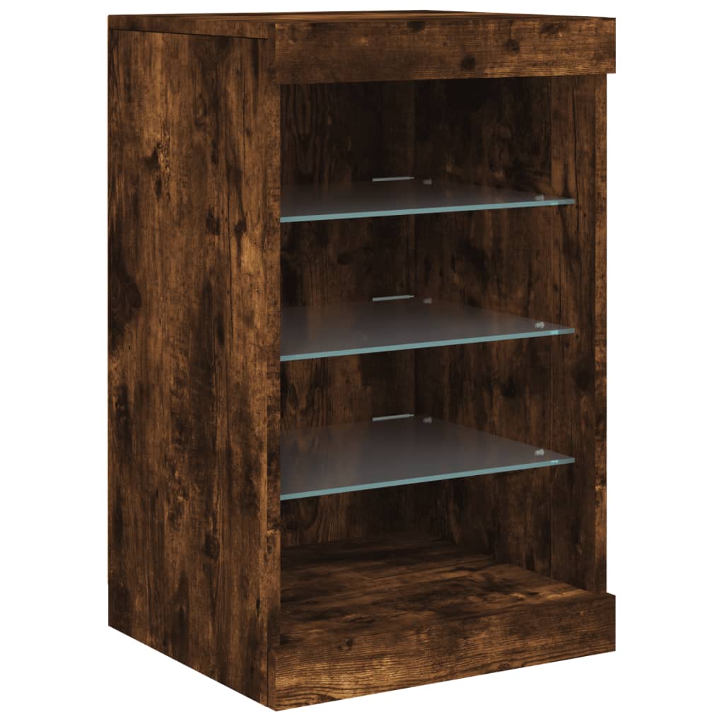 Příborník s LED osvětlením kouřový dub 283 x 37 x 67 cm - obrázek 14