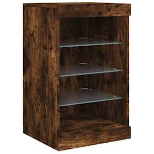 Příborník s LED osvětlením kouřový dub 283 x 37 x 67 cm - obrázek 14