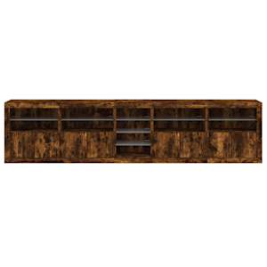 Příborník s LED osvětlením kouřový dub 283 x 37 x 67 cm - obrázek 7