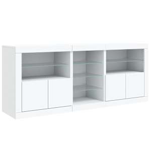 Příborník s LED osvětlením bílý 162 x 37 x 67 cm - obrázek 6