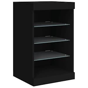 Příborník s LED osvětlením černý 162 x 37 x 67 cm - obrázek 12