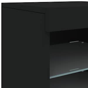 Příborník s LED osvětlením černý 162 x 37 x 67 cm - obrázek 13