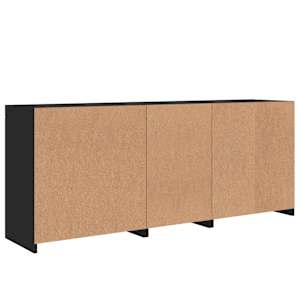 Příborník s LED osvětlením černý 162 x 37 x 67 cm - obrázek 9