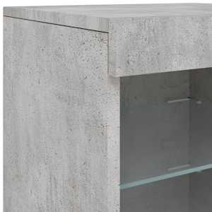 Příborník s LED osvětlením betonově šedý 162 x 37 x 67 cm - obrázek 13