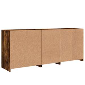 Příborník s LED osvětlením kouřový dub 162 x 37 x 67 cm - obrázek 9